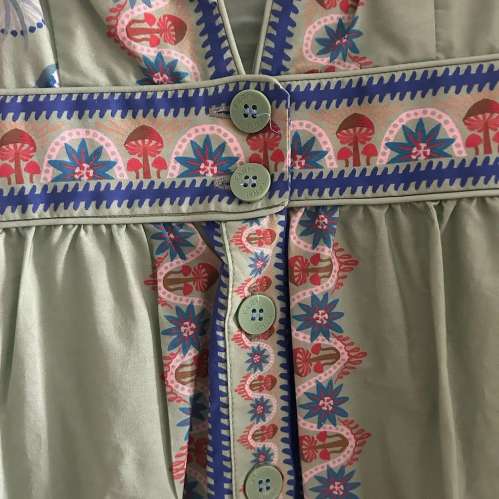 Farm Rio green bright yard maxi dress - Picture 8 of 10
